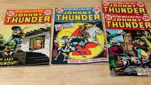 lot 189 image: DC Comics Johnny Thunder #1, #2 and 2 Copies of #3 Comic Books