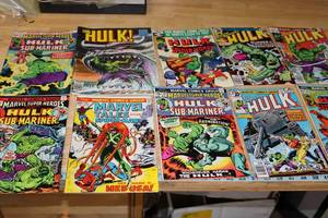 lot 205 image: Collection of 10 Marvel Comics Including Incredible Hulk and Sub-Mariner