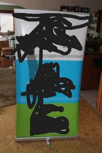 lot 218 image: Retractable Banner Display from Expand Media 33 w by up to 88 High