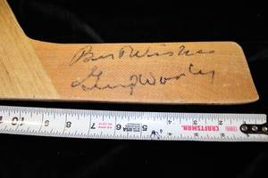 Gump Worsley Autographed/Signed Victoriaville Pee Wee Pro Goalie Stick Hockey