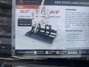 lot 23 image: Skid Steer Land LevelerWOLVERINE2025UnusedLL-12-78W