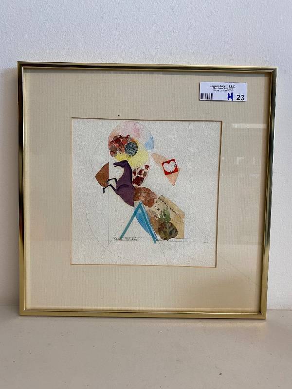 lot 92H image: Framed Artwork by Susan Hamady - A Horses Ass #1