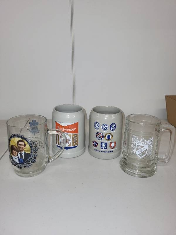 lot 106H image: Collection of 4 Beer Steins and Mugs - Commemorative and German Motifs