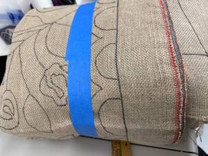 lot 8L image: Collection of Rug Hooking Patterns and Monks Cloth with Primitive Designs