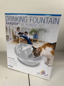lot 8P image: Pioneer Pet Raindrop Ceramic Drinking Fountain for Cats and Dogs