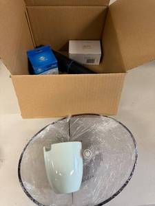 lot 16P image: Pet Fountain Bundle with Filters, Pump, Bowl, and Food Dish