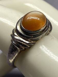 lot 4B image: Vintage Sterling Silver 925 Ring with Cabochon Stone Size 8