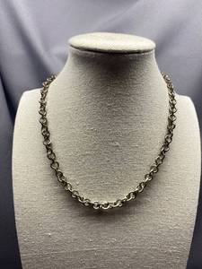lot 12B image: Sterling Silver 925 Chain Necklace 26.05g - Elegant Jewelry