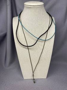 lot 44B image: Sterling Silver 925 Necklace Set with Unique Pendant Design