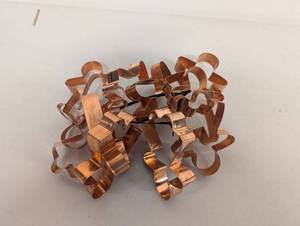 lot 4AM image: Vintage Copper Christmas Cookie Cutter Set Unique Shaped Baking Land-O-Lakes