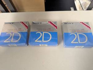 lot 20AM image: Lot of 3 Sealed Sony 5.25 Inch Double-Sided Double-Density Floppy Disk Packs