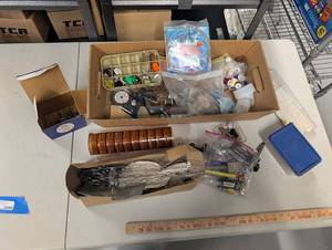 lot 23AM image: Assorted Fishing  Supplies Lot with American Fishing Wire Spinners Hooks and More