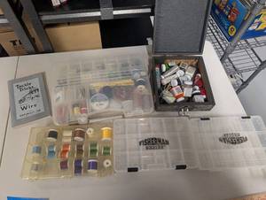 lot 27AM image: Comprehensive Fishing Tackle Kit with Multiple Supplies and Netcraft Co. Booklet