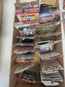 lot 10J image: Collection of 16 Die-Cast Cars Featuring Hot Wheels, Batman, Coca-Cola, and NASCAR