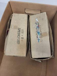 lot 41J image: Pair of Springford Porcelain Dolls in Burgundy Velvet Outfits