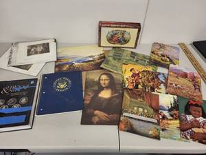 lot 47J image: Collection of Art Prints, Books, and La Aroma de Cuba Cigar Box