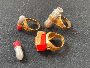 lot 7W image: Lot of 3 Lone Ranger 1940s Atom Bomb Premium Rings