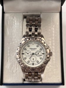 lot 159W image: Fahrenheit Quartz Stainless Steel Wristwatch with Box
