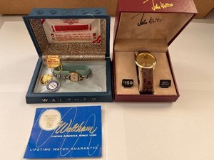 lot 160W image: John Weitz Quartz Watch and Waltham Womens Nurses Dress Watch in Original Boxes