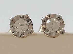 lot 14W image: 10K Gold Diamond Stud Earrings from JCPenney