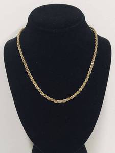 lot 50W image: 14K Gold Rope Chain Necklace 20 Inches