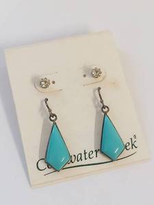 lot 51W image: Sterling Silver Drop & Stud Earrings Set - Clearwater Creek