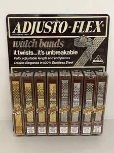 lot 79W image: Vintage Adjusto-Flex Watch Bands Display - Stainless Steel