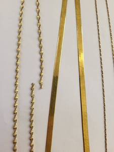 lot 88W image: Set of 4 Sterling Silver Gold Plated Necklaces (One Broken)