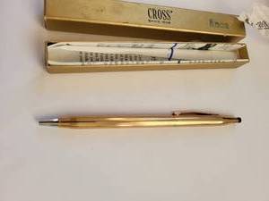 lot 127W image: Sterling Silver Craft Pen and Cross Gold Filled Pen Set with Boxes