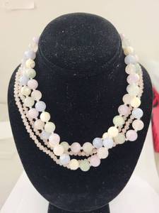 lot 140W image: Collection of Beaded Quartz Necklaces and Bracelets Including Stauer