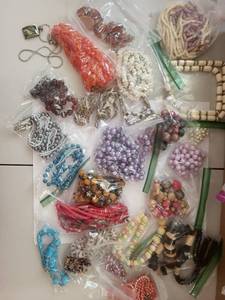 lot 152W image: Collection of Beaded Necklaces and Jewelry Assortment