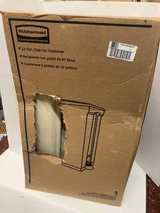lot 3 image: Rubbermaid 23 Gallon Step-On Can