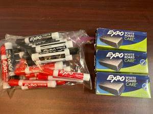 lot 121 image: Expo Markers and Erasers
