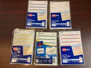 lot 69 image: Avery File Folder Labels