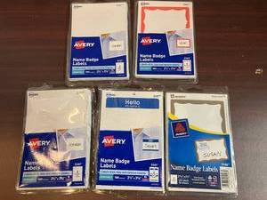 lot 66 image: Avery Name Badge Labels