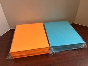 lot 36 image: Bright Orange and Blue Copy Paper