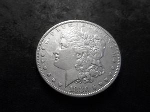 1880 Micro O Morgan Silver Dollar