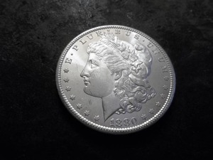 lot 3 image: 1880 S Morgan Silver Dollar