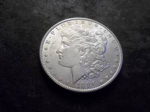 lot 9 image: 1886  Morgan Silver Dollar