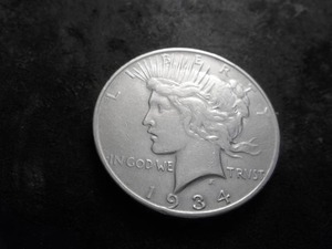 lot 34B image: 1934 D Peace Silver Dollar Double Die Strike