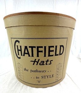 lot 80 image: Chatfield Hats Hat Box Round Cardboard Storage