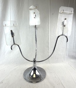 lot 144 image: Vintage Three-Arm Window Display Fixture & Lucite Panels