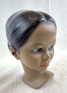 lot 157 image: Mannequin Head for WigHat Display & Low Bun Hairstyle