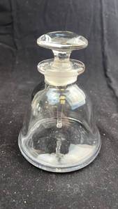 lot 194 image: Glass Perfume Bottle With Stopper & Dropper Vintage Vanity Decanter