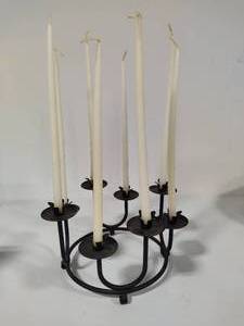 lot 10 image: MCM Metal Eight Candle Holder