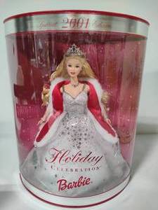 lot 37 image: Barbie Holiday Celebration 2001 Barbie New in Box