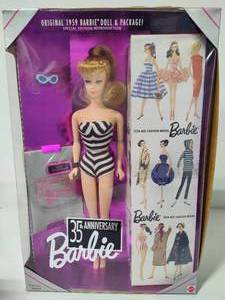 lot 40 image: Barbie 35th Anniversary Special Edition Reproduction New in Box