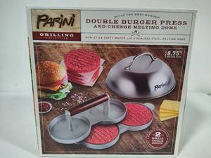 lot 86 image: Parini Double Burger Press & Melting Dome New in Box