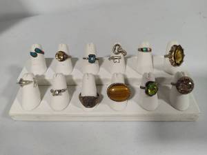 lot 58 image: Assorted Silver925 Stamped Rings