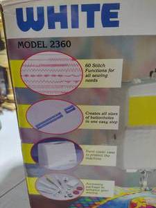 lot 134 image: White Model #2360 Fashionaire Sewing Machine